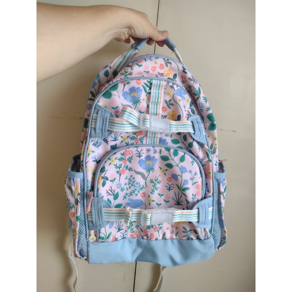 Pottery Barn Mackenzie Rifle Paper Co. Bramble Fields Backpack Pink Blue Floral